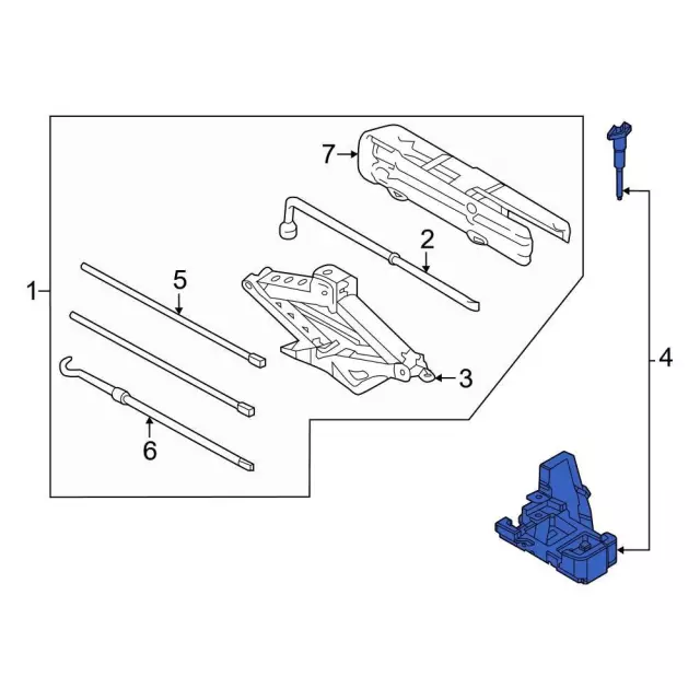 ML3Z17091F - Body: Jack Bracket for Ford: F-150 Image