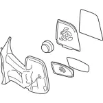 JK4Z17682FB - Body: Mirror Assembly for Ford: Transit-150, Transit-250, Transit-350, Transit-350 HD Image