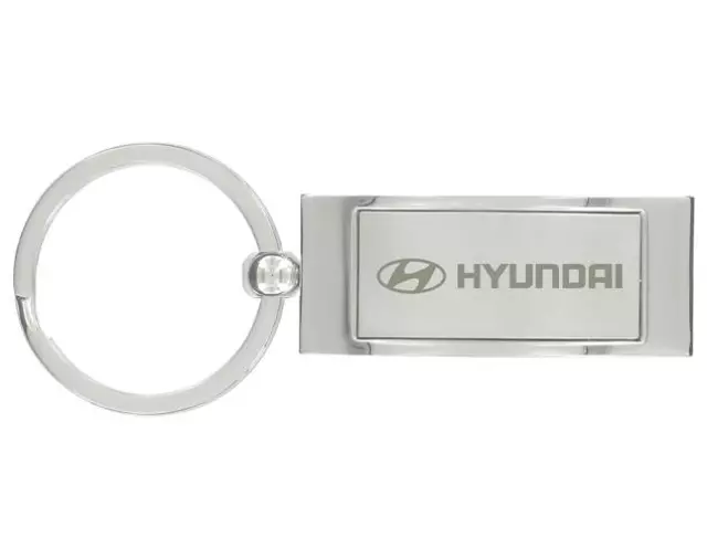 Keychain, Front Curving, Long Rectangular - Hyundai (00402-24010)