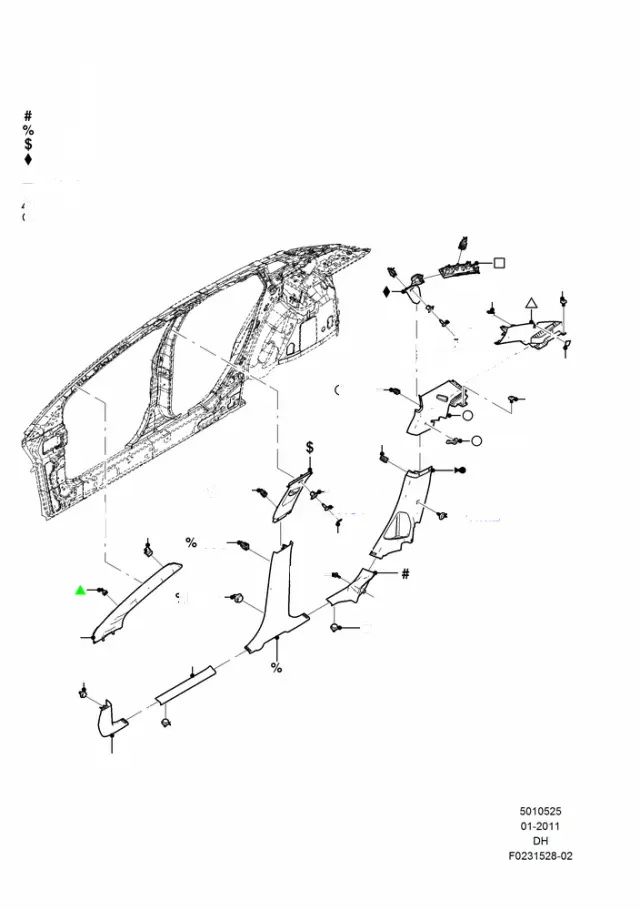 CV6Z5413228BB - Body: Door Sill Plate for Ford Image