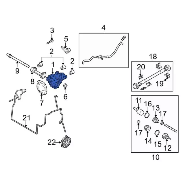 Housing Front Axle - Ford (NL3Z-3010-E)