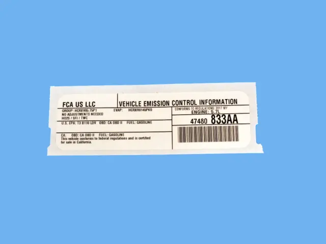 47480833AA - Labels: Veci Label Label for Mopar Image