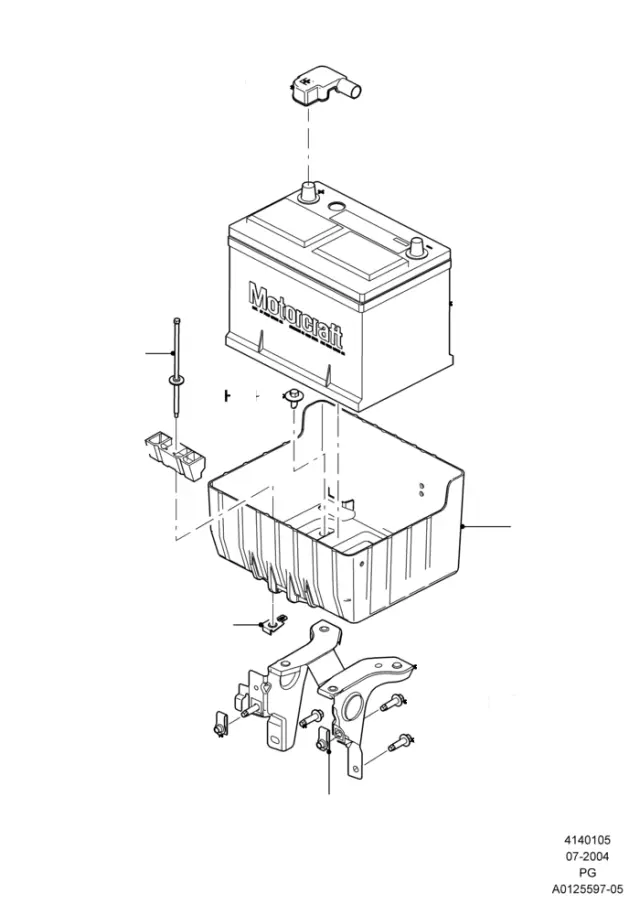 E7TZ10718B - Electrical: Hold Down Clamp for Ford Image