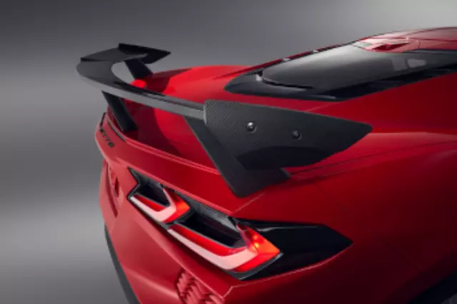 85106905 - : High Wing Spoiler Kit, Visible Carbon Fiber for Chevrolet: Corvette Image