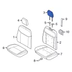MB3Z21611A08CC - : Headrest for Ford: Ranger Image