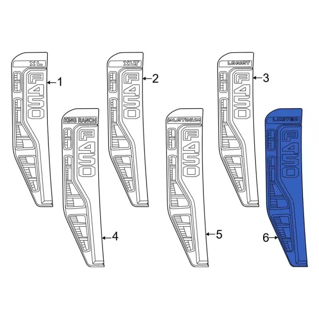 PC3Z16720CT - Body: Nameplate for Ford: F-450 Super Duty Image