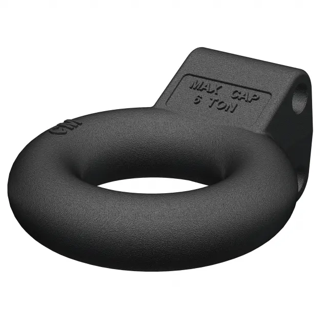 48601 - : Channel-Style Lunette Ring (12,000 lbs., 3" I.D., Black) for CURT Image
