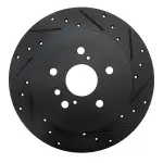 63376139R - : DFC Brake Rotor - Drilled and Slotted - Black for DYNAMIC FRICTION Image