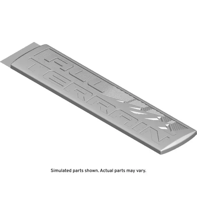 84672516 - : Plate Asm-E/Gate Mktg Pkg Na for Chevrolet: Silverado 1500, Silverado 1500 LD, Silverado 2500 HD, Silverado 3500 HD | GMC: Canyon, Sierra 1500, Sierra 1500 Limited, Sierra 2500 HD, Sierra 3500 HD Image