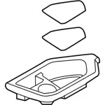 BB5Z7813560AC - Body: Cup Holder for Ford: Explorer, Police Interceptor Utility Image