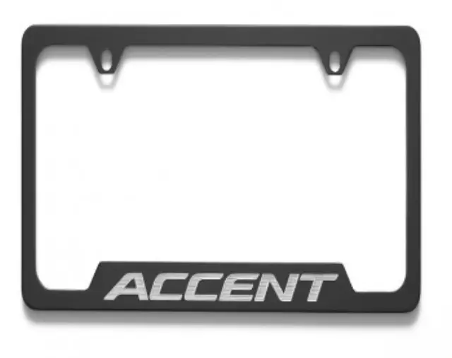 J0F39AM100 - Exterior: 2019-2022 Hyundai Accent - License Plate Frame, Thick Frame Accent Logo for Hyundai: Accent Image