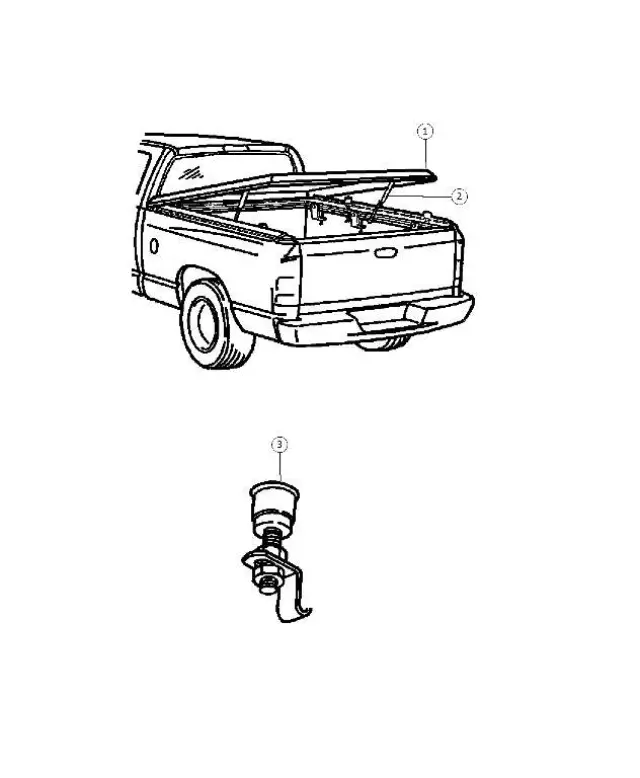 5018117AB - Mopar Accessories - Component Parts: Key &amp; Cylinder Set-lock Key &amp; Cylinder Set for Dodge: Dakota, Ram 1500, Ram 2500, Ram 3500 | Ram: Dakota Image