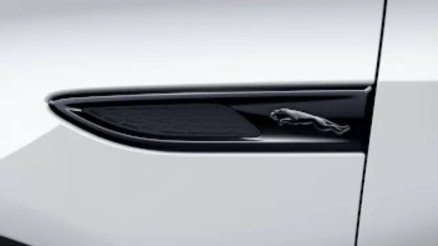 J9C28961 - Body: Side Power Vent - Gloss Black - Right Side for Jaguar Image