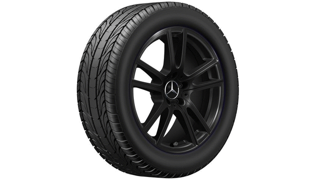 2544014600647X43 - Wheels: 5-Twin-Spoke Wheel, 8 J X 18 Et 32, 5, Black for Mercedes-Benz Image
