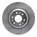 63146043L - : DFC Brake Rotor - Drilled and Slotted - Silver for DYNAMIC FRICTION Image