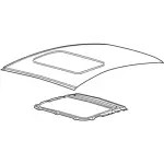 DS7Z7450202A - Body: Roof Panel for Ford: Fusion, Police Responder Hybrid, SSV Plug-In Hybrid Image