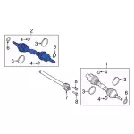 K2GZ3B437P - : 2019-2024 Ford Axle Assembly - Motorcraft (TX-13114) for Ford: Edge | Lincoln: Nautilus Image