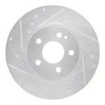 63163158L - : DFC Brake Rotor - Drilled and Slotted - Silver for DYNAMIC FRICTION Image