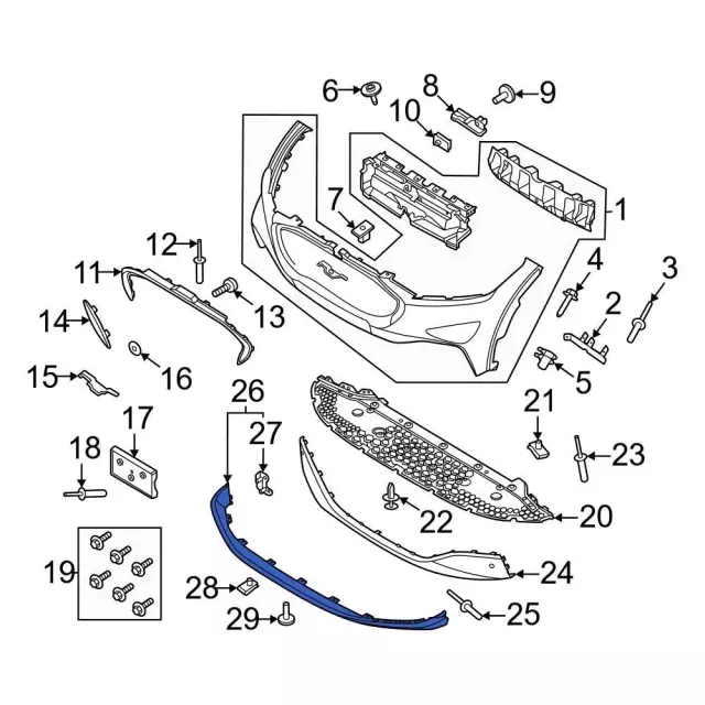LJ8Z-8419-DBPTM - Trim Molding - 2021-2025 Ford Mustang Mach