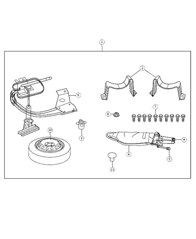 1TP89JXWAA - Mopar Accessories - Component Parts: Spare Tire Cover for Mopar Image