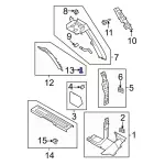 W721291S439 - Body: Cowl Trim Retainer for Ford: Bronco, Expedition | Lincoln: Navigator Image