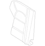 2059205608 - Rear Seat: Padding, Rr Seat Backrest for Mercedes-Benz: C43 AMG, C63 AMG, C63 AMG S Image