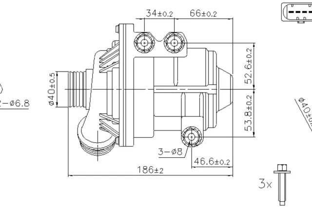 831087 - Cooling Systems: Nissens Engine Auxiliary Water Pump for NISSENS Image