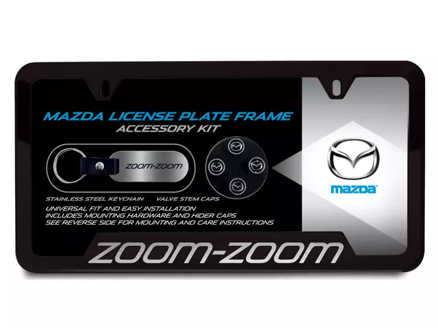 83Z48 - Exterior: License Plate Frame, Gift Set, Zoom-Zoom for Mazda: 2, 3, 5, 6, CX-3, CX-5, CX-7, CX-9, MPV, MX-5 Miata, RX-8, Tribute Image