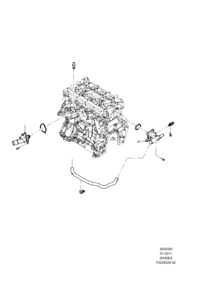 CP9Z8597A - Cooling System: Outlet Tube for Ford Image