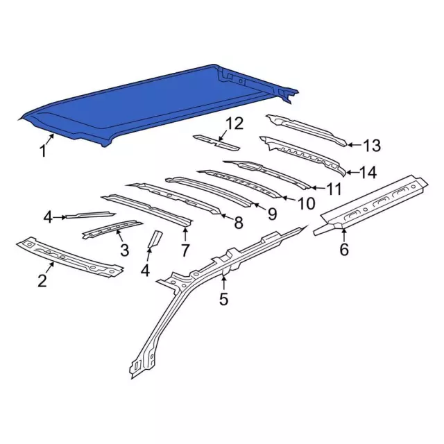 JL1Z4050202D - Body: Roof Panel for Ford Image