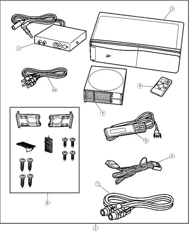 82204094 - Mopar Accessories - Component Parts: Cd Changer - 10 Disc Player Kit for Mopar Image