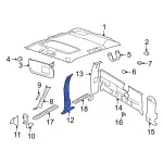 7C3Z2624357AA - Body: Center Pillar Trim for Ford: F-250 Super Duty, F-350 Super Duty, F-450 Super Duty Image