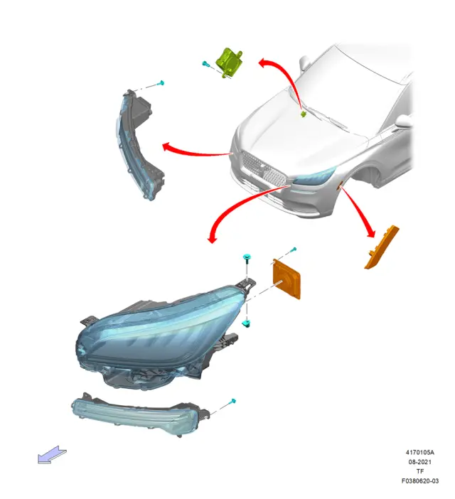 W506945S900 - Electrical: Module Screw for Ford Image