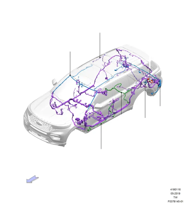 L1MZ15K868BAC - Body: Wire Harness for Ford Image