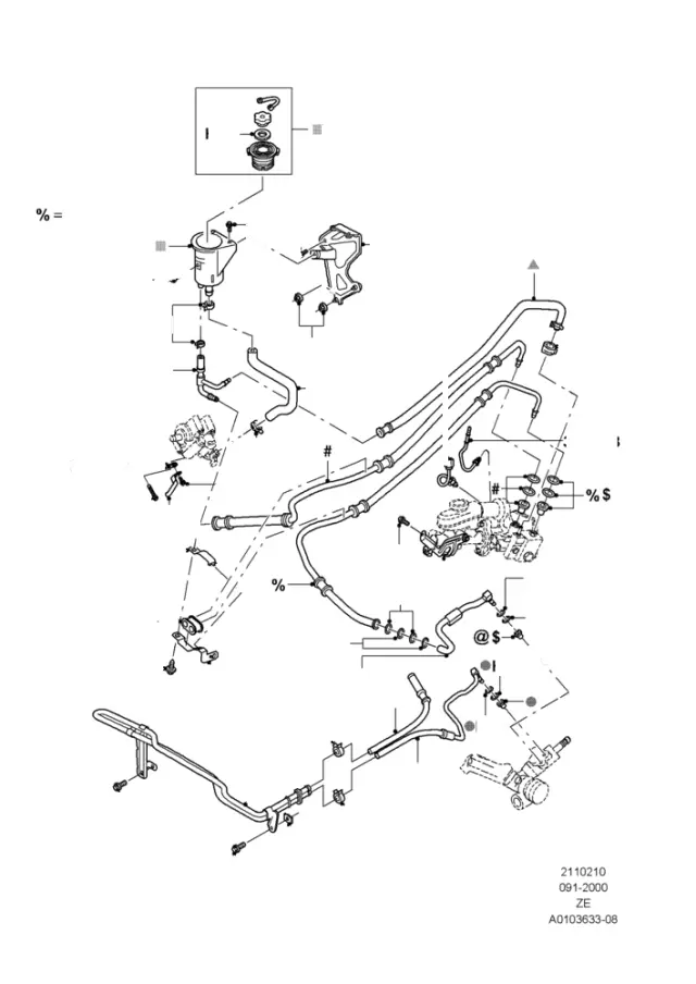 N806176S437 - Steering: Power Steering Pump Mount Bolt for Ford Image