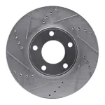 63154091L - : DFC Brake Rotor - Drilled and Slotted - Silver for DYNAMIC FRICTION Image