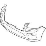 JL7Z17D957CPTM - Body: Bumper Cover for Lincoln: Navigator Image