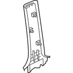 1L8Z7824356AAB - Body: Center Pillar Trim for Ford: Escape | Mercury: Mariner Image