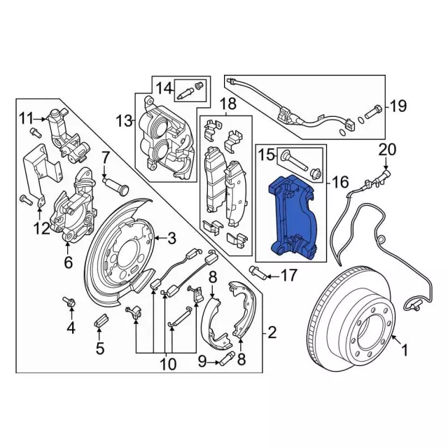 PC3Z2B511E - Brakes: Caliper Support for Ford Image