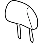 5L8Z78611A08BAA - Body: Headrest for Ford: Escape Image