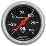 3323 - : GAUGE, OIL PRESSURE, 2 1/16", 150PSI, MECHANICAL, SPORT-COMP for AutoMeter Image