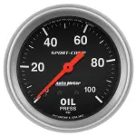 3421 - : GAUGE, OIL PRESSURE, 2 5/8", 100PSI, MECHANICAL, SPORT-COMP for AutoMeter Image