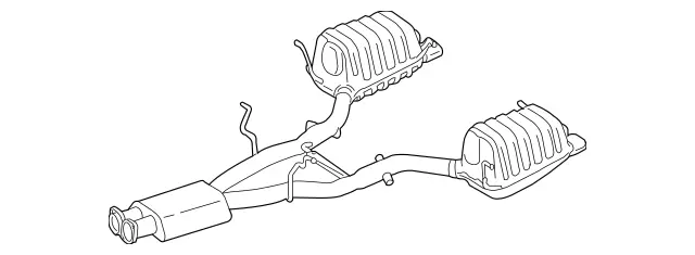 1714900521 - Exhaust: Rear Pipe Assembly for Mercedes-Benz Image