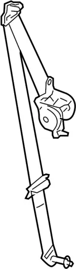 88845ZW08B - Electrical: Belt &amp; Retractor for Infiniti Image