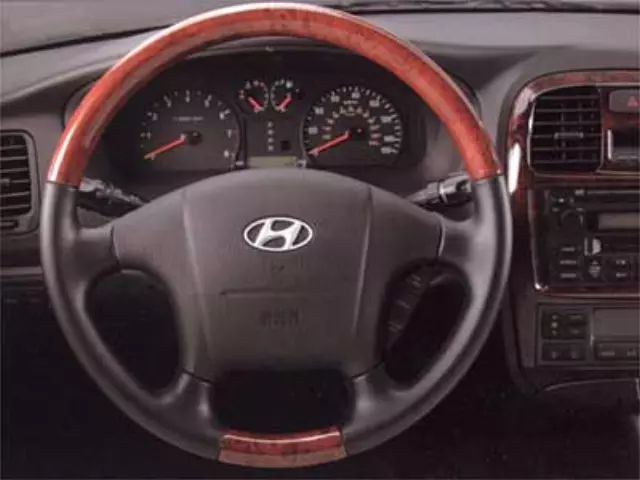 81003D000TI - Interior: Wood And Leather Steering Wheel - Beige for Hyundai Image