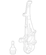 1663300920 - : Steering Knuckle for Mercedes-Benz: GL350, GL450, GL550, GL63 AMG, GLE300d, GLE350, GLE400, GLE43 AMG, GLE450 AMG, GLE550e, GLE63 AMG, GLE63 AMG S, GLS350d, GLS450, GLS550, GLS63 AMG, ML250, ML350, ML400, ML550, ML63 AMG Image