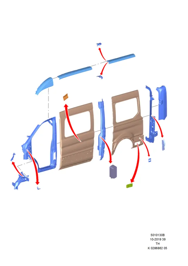 YC1Z6127970A - Body: Rear Panel Lower Reinforced for Ford Image