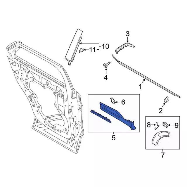 LB5Z7825556BB - : Lower Molding for Ford: Explorer Image