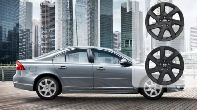 31428519 - : Aluminum Rim Pandora 7 X 17in - Black for Volvo: S60, S80, V60 Cross Country Image