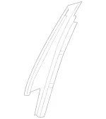 2226982401 - Rear Doors: Trim Molding for Mercedes-Benz: S450, S550e, S63 AMG, S65 AMG Image